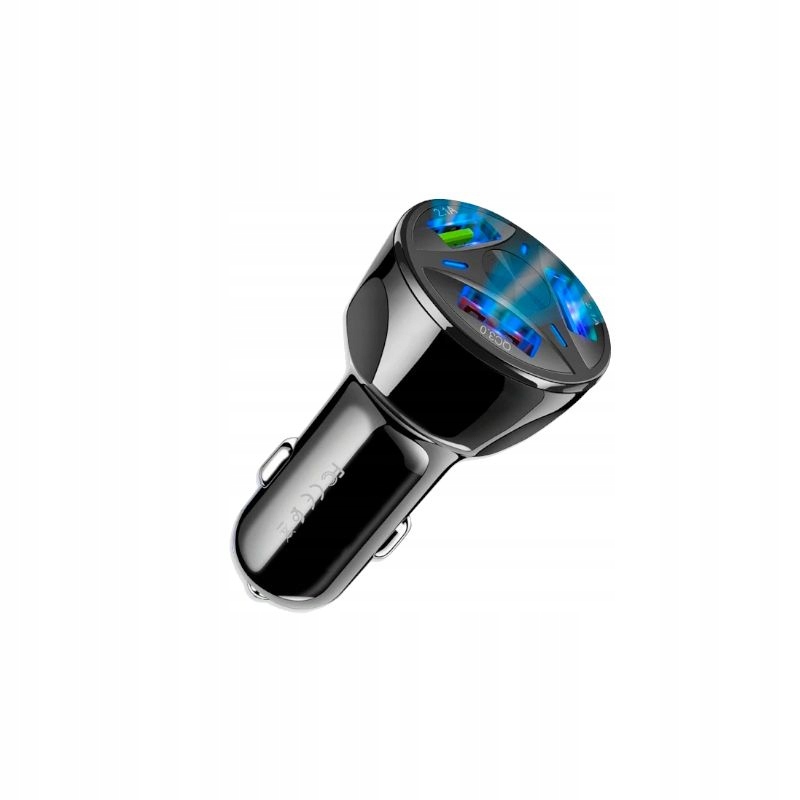 Ładowarka samochodowa Quick Charge 3 porty Usb Led zapalniczkowa