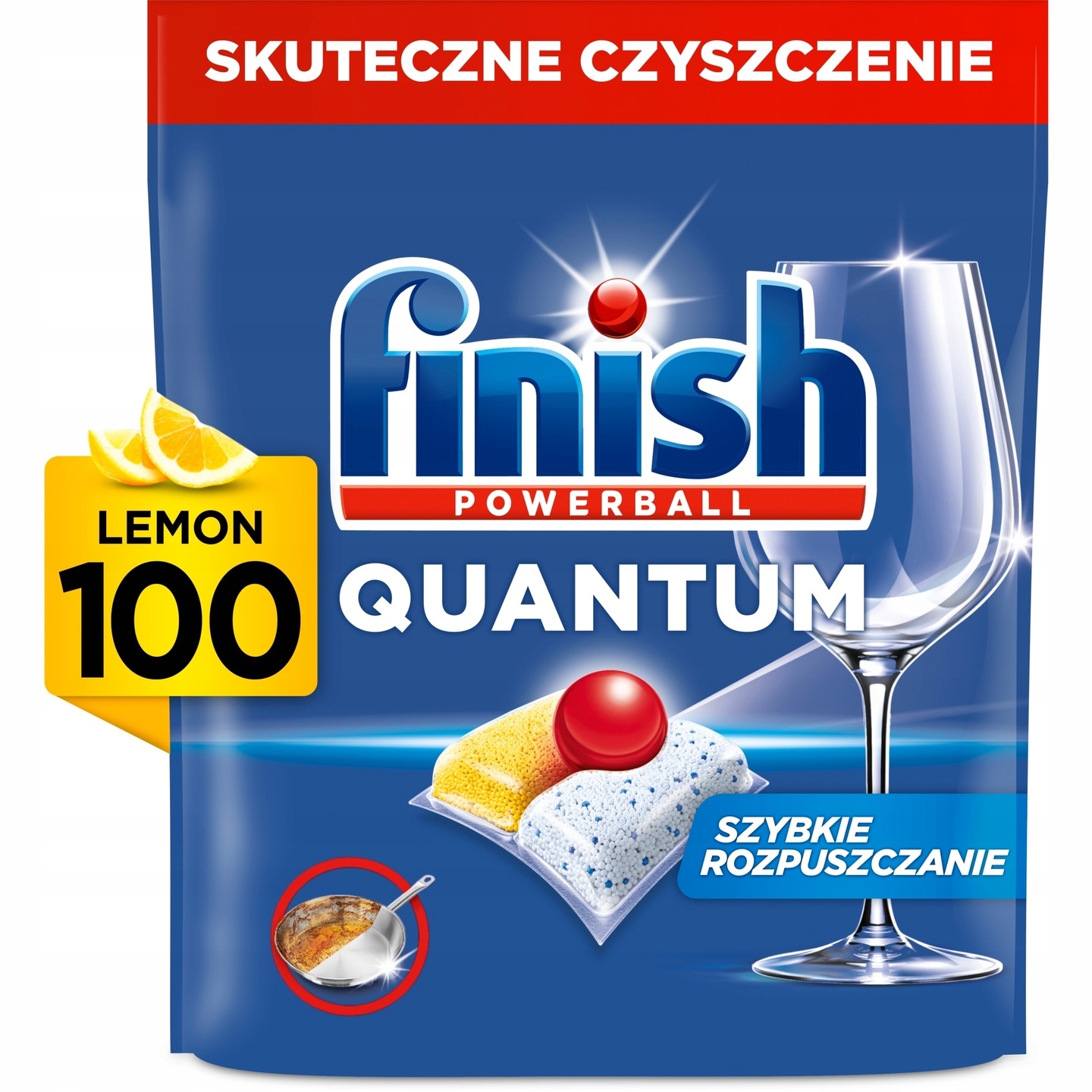 Kapsułki Do Zmywarki Tabletki Quantum All-In-1 Lemon Finish 100 sztuk