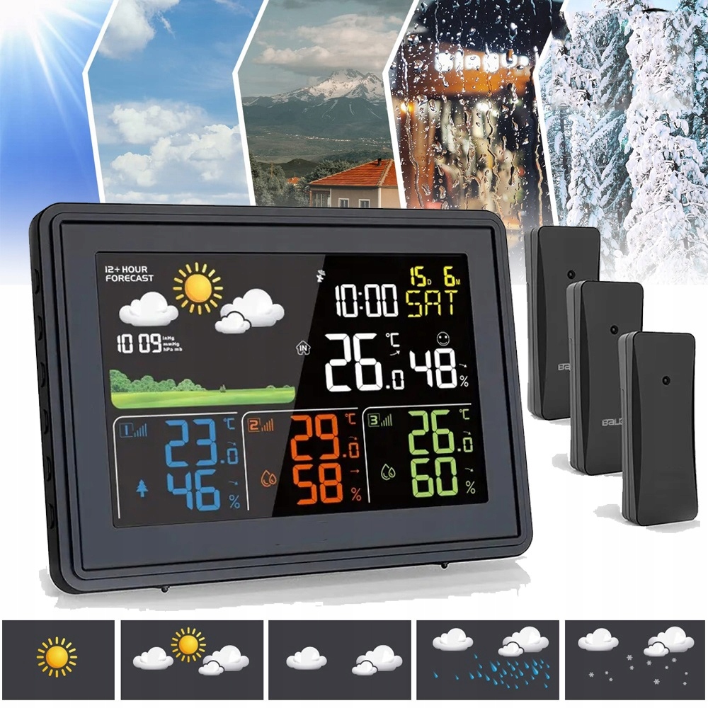 Bezdrátová Meteorologická Stanice, Vlhkoměr, Venkovní Teploměr, Senzor Počasí