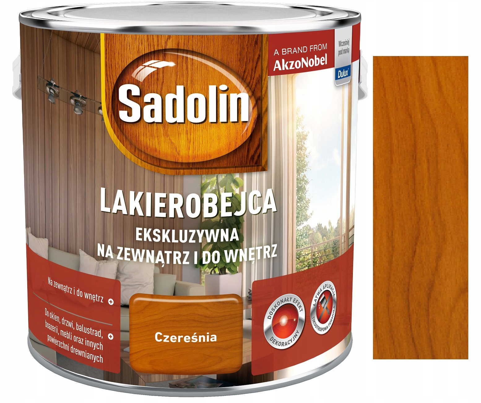 Sadolin Ekskluzywna Lakierobejca Do Drewna Czereśnia 2.5L