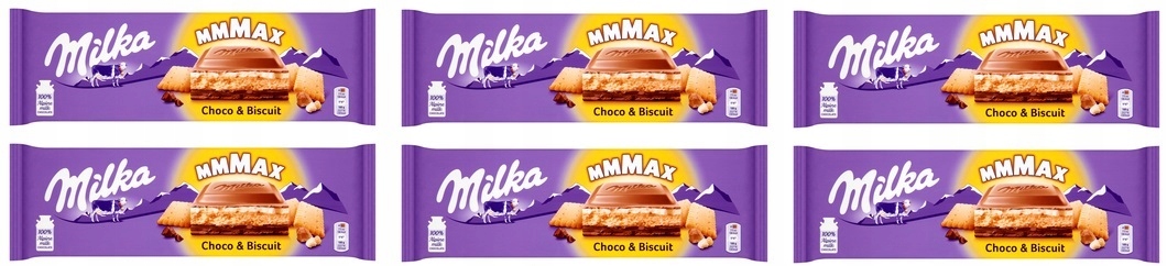 6x 300g Milka Choco&Biscuit czekolada Pół Kartonu