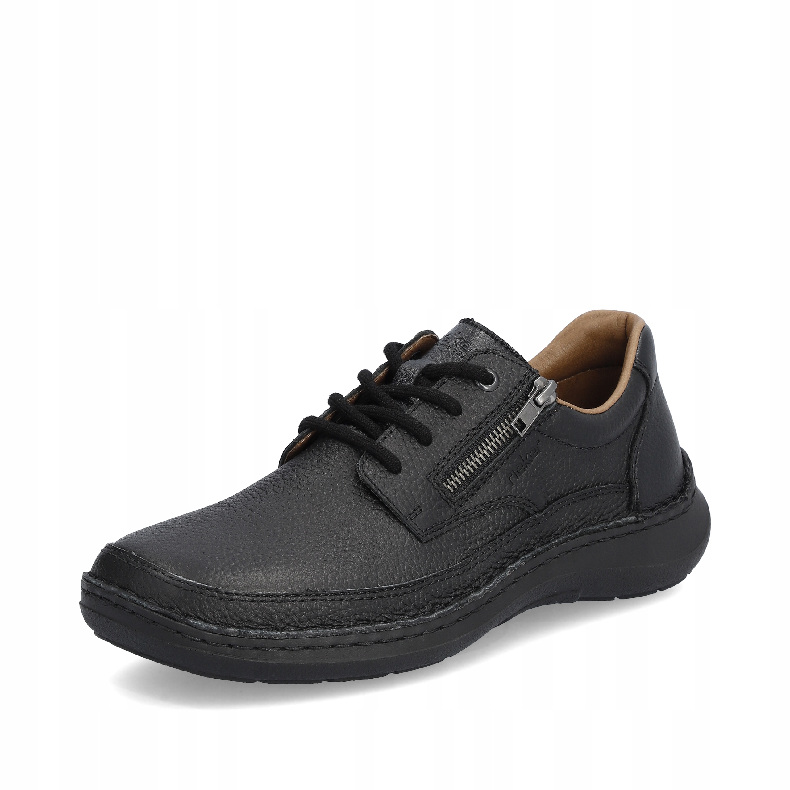 Rieker Antistress Pánské Kožené Polobotky Černé 03002-00 vel. 42