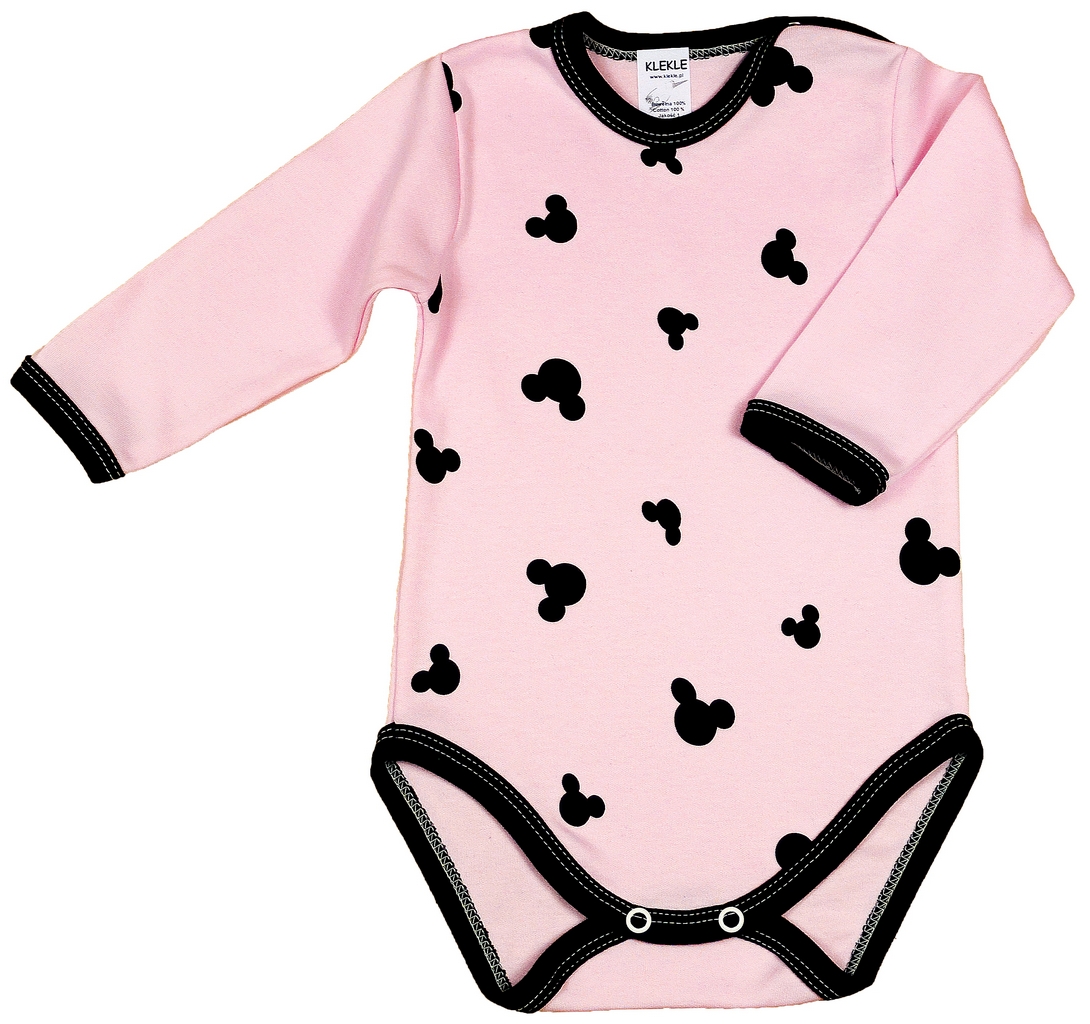Body długi rękaw MYSZKA RÓŻ r 92 KLEKLE