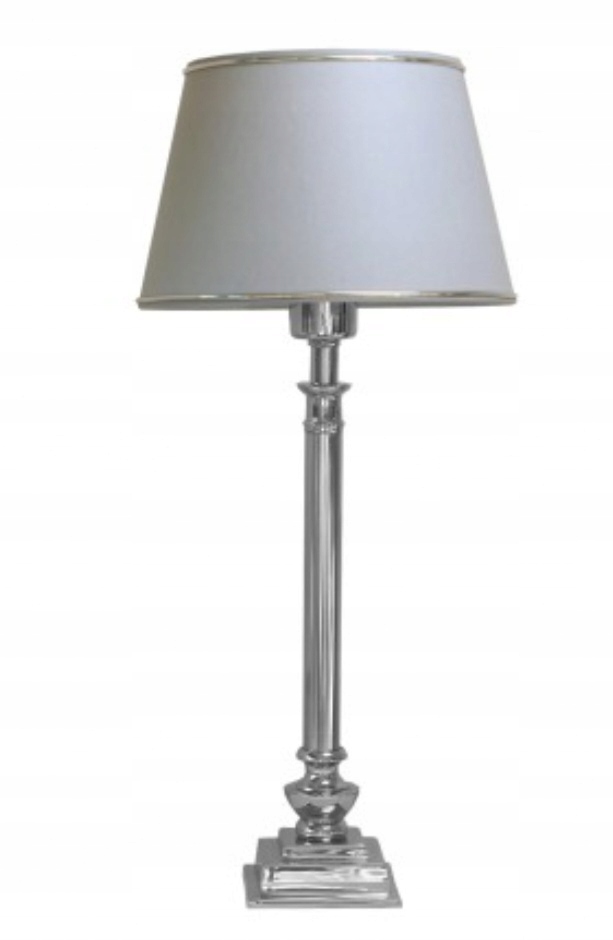 elegantná štvorcová Lampa noha lampy strieborná glamour hamptons 43 cm