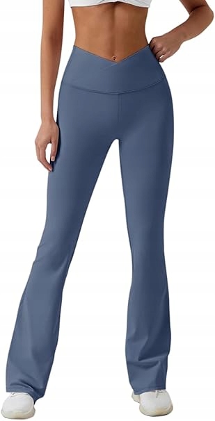 Legginsy damskie z wysokim stanem modelujące elastyczne spodnie sportowe L