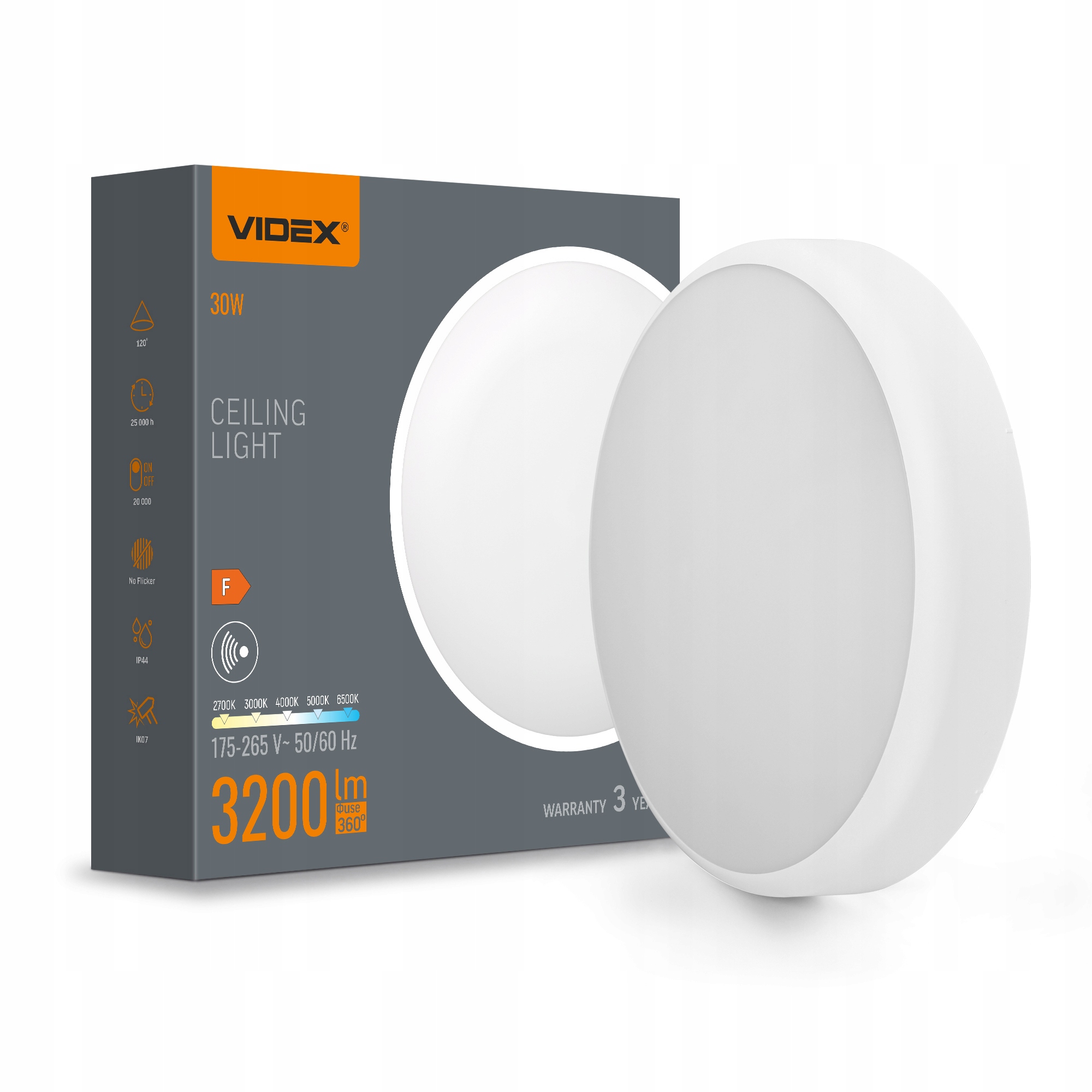 Lampa Plafon Okrągły Panel Led Akumulatorowa Sufitowa 110lm Czujnik Ruchu