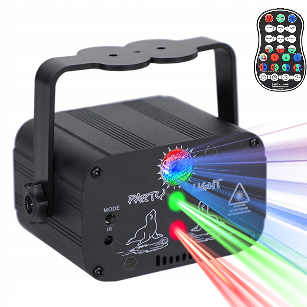 Laserový Diskotékový Projektor Rgb Stroboskop Led S Ovladačem Do Klubu