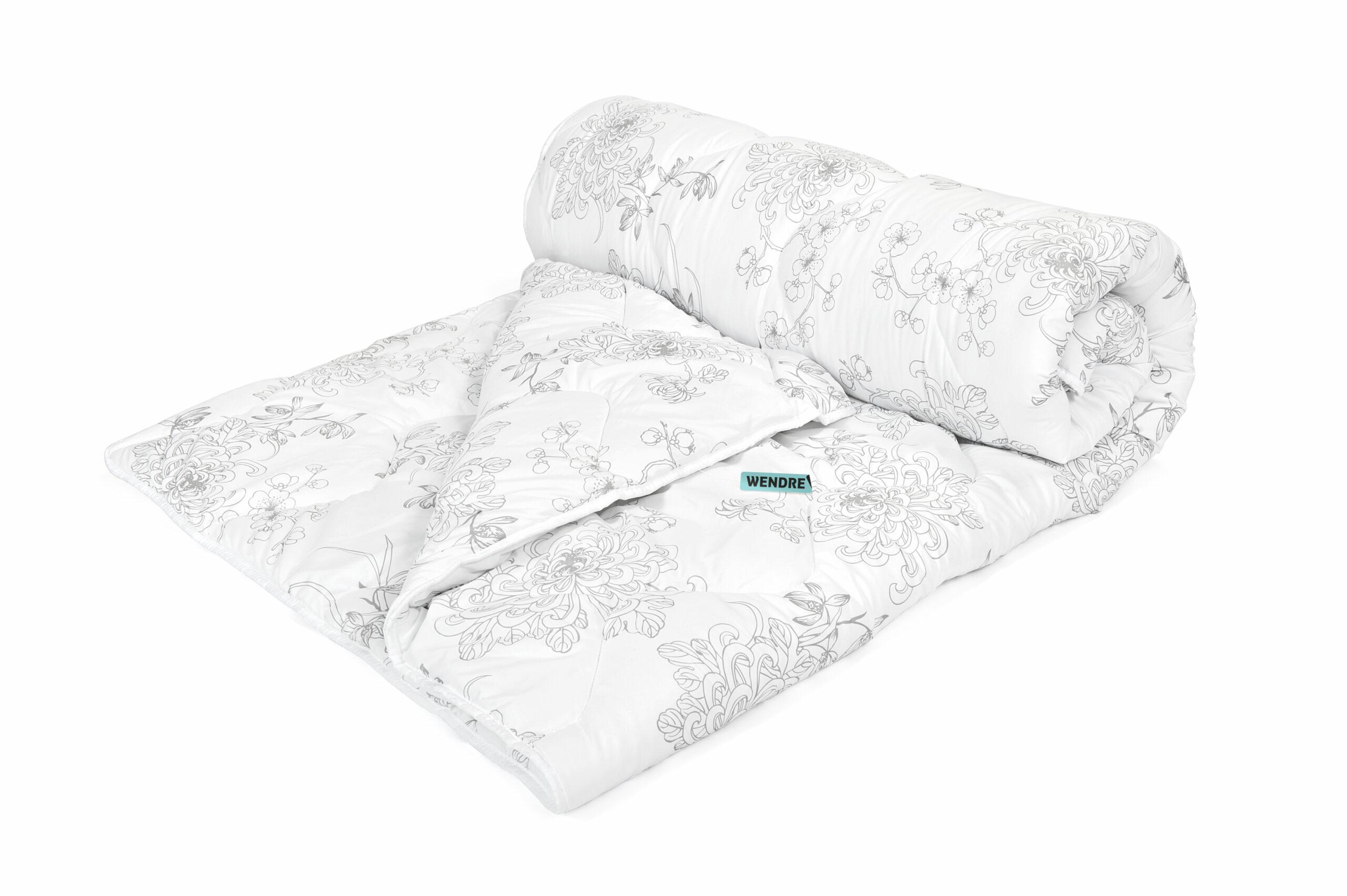 Přikrývka Blommenslyst 220x200 mikrovlákno celoroční bílá květinový vzor 1,3 kg