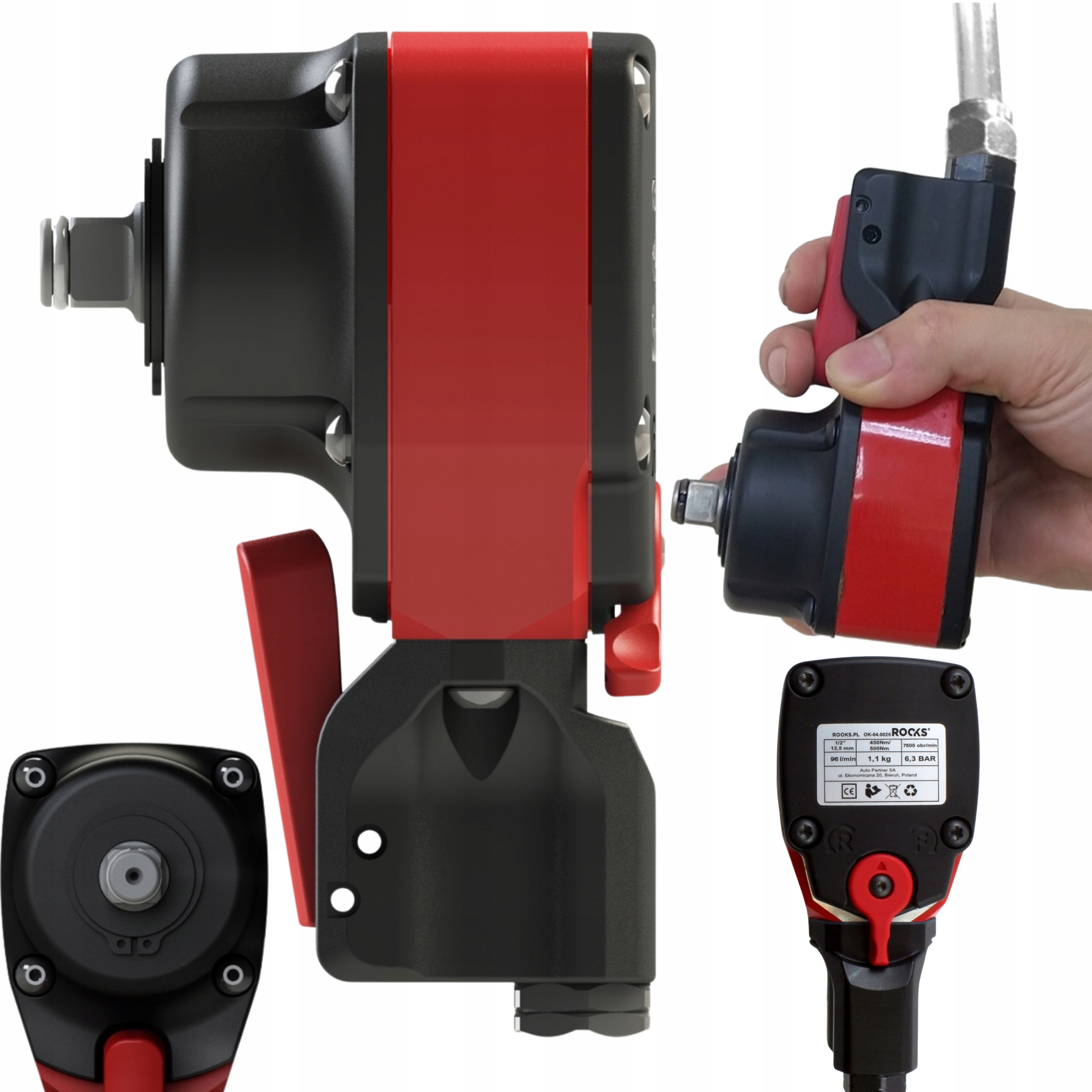 Rooks Klucz udarowy pneumatyczny 1/2" 500Nm Twin Hammer OK-04.0026