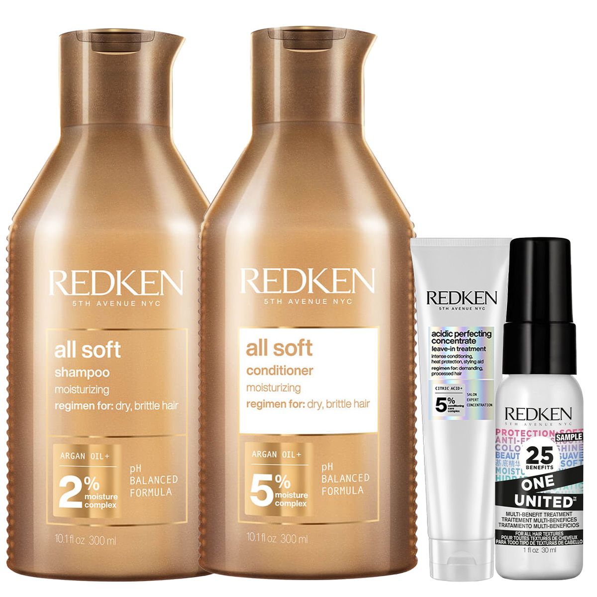 Redken All Soft šampon kondicionér pro suché a slabé vlasy 500 ml Hydratační sada