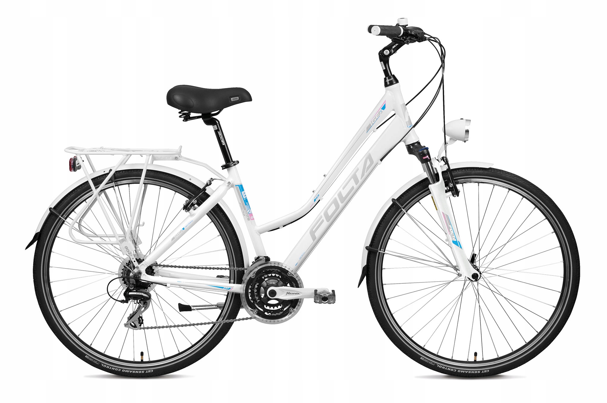 Rower Miejski Damski Folta Igea 28" Aluminiowy Osprzęt Shimano Biały