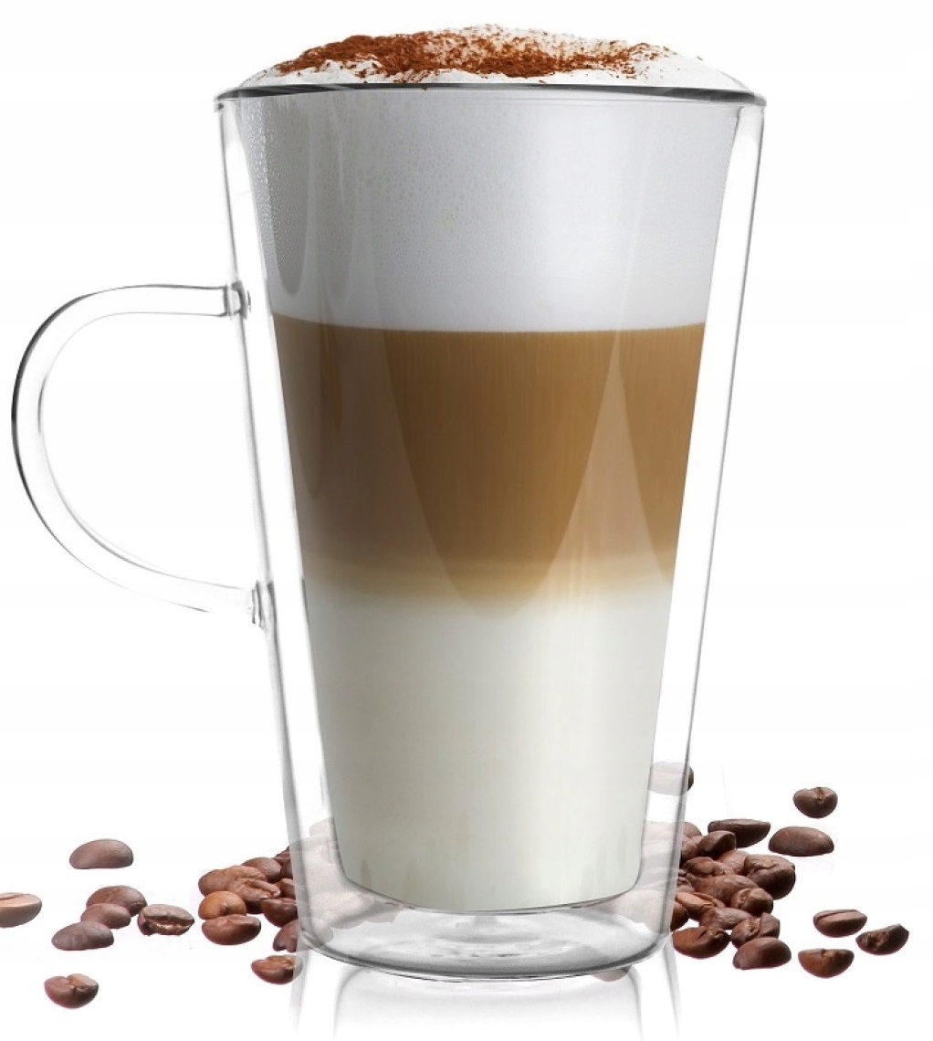 ZESTAW SZKLANKI TERMICZNE KUBKI KAWY LATTE HERBATY + 6 ŁYŻECZKI DŁUGIE Marka Vialli Design