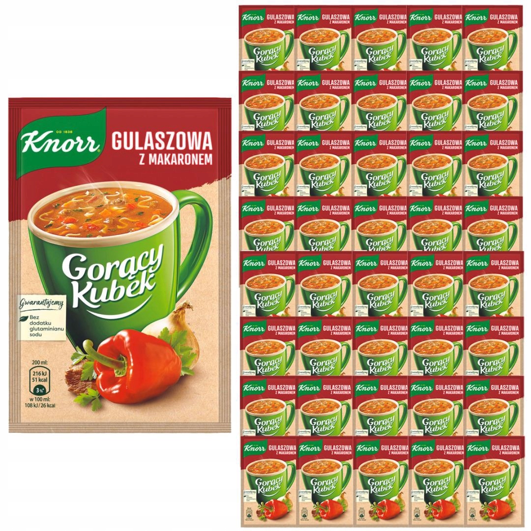 Knorr Horký gulášový hrnek s těstovinami 16 g x 40 kusů