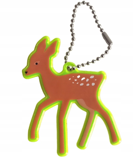 ODBLASKOWA ZAWIESZKA BRELOK ODBLASK PRZYWIESZKA Z ŁAŃCUSZKIEM SARNA SARENKA