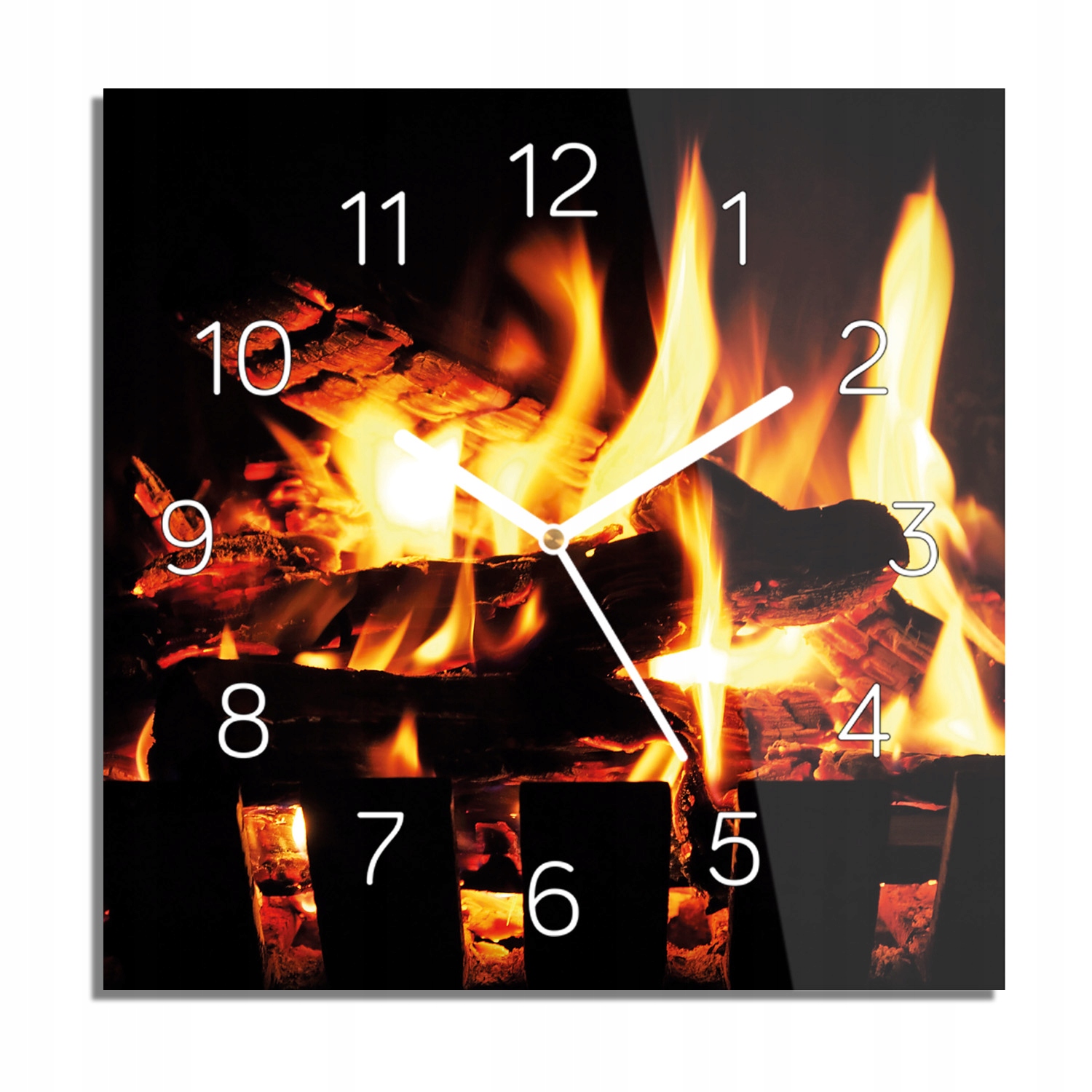 

Ogień żar płomienie zegar szklany z grafiką 30x30
