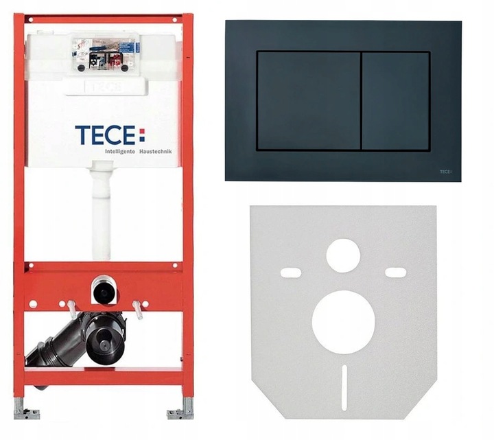 STELAŻ WC TECE PODTYNKOWY MISKA JARI CycleOn PRZYCISK CZARNY ZESTAW 7w1 Linia Base