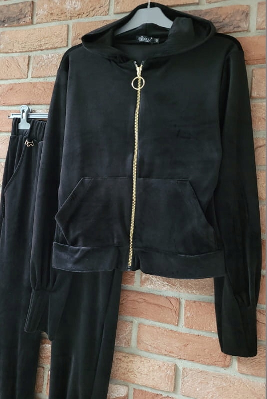 Komplet dres welur bluza i spodnie Minouu L
