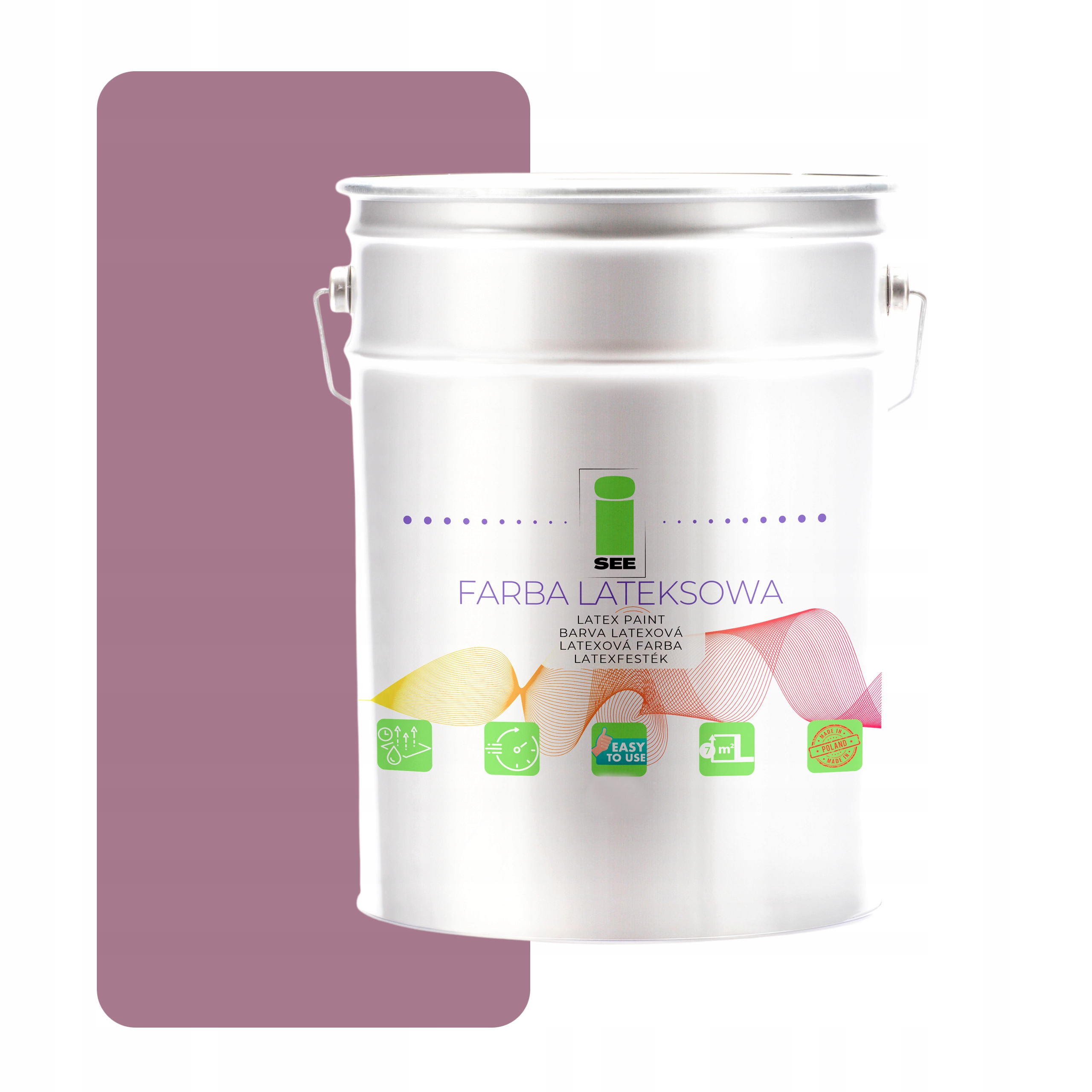 Latexová Farba Na Steny Priedušná, Purpurová, 10 L, Hypoalergénna