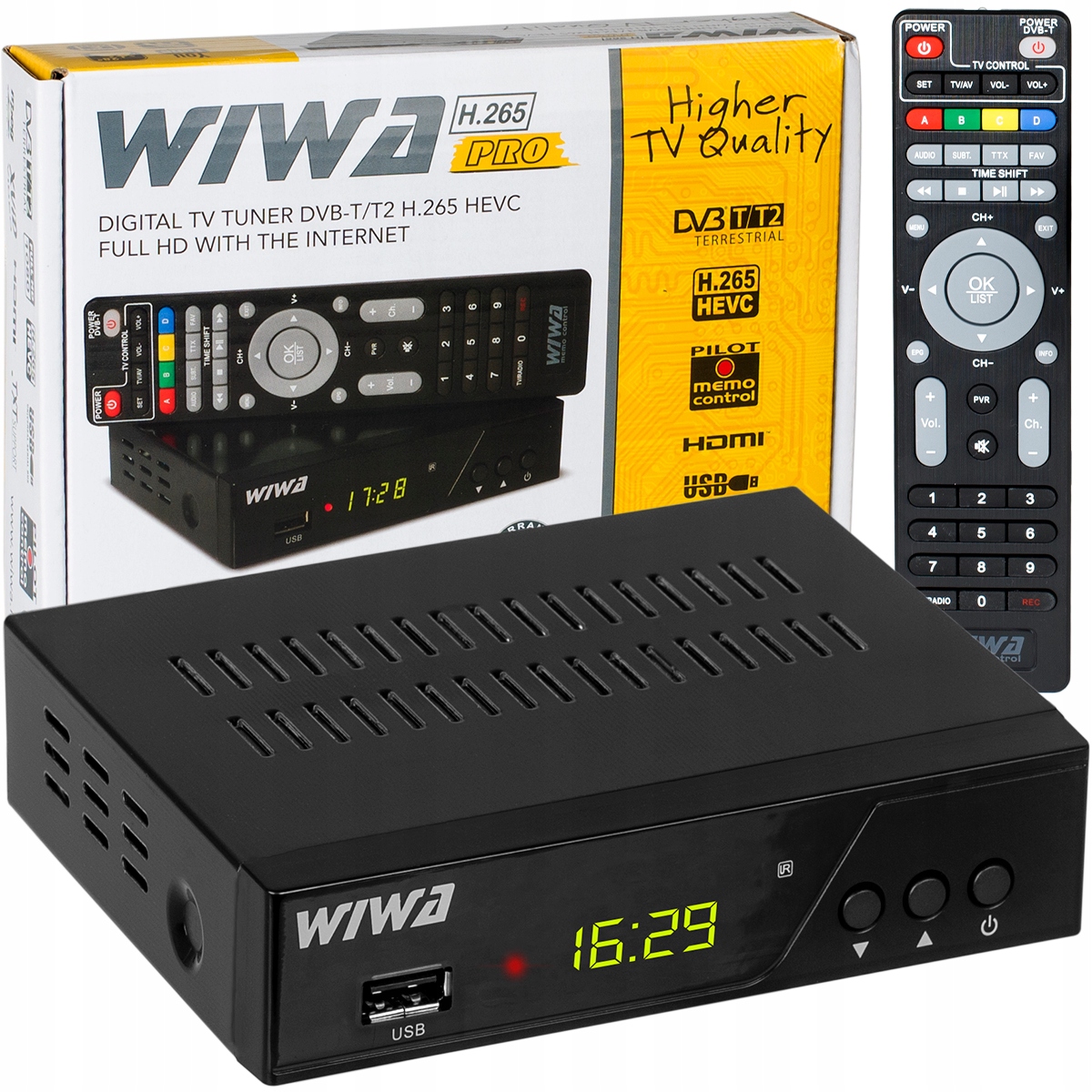 Tuner DVB-T2 Fantec TUNER DVB-T2 H265 PRO DEKODER