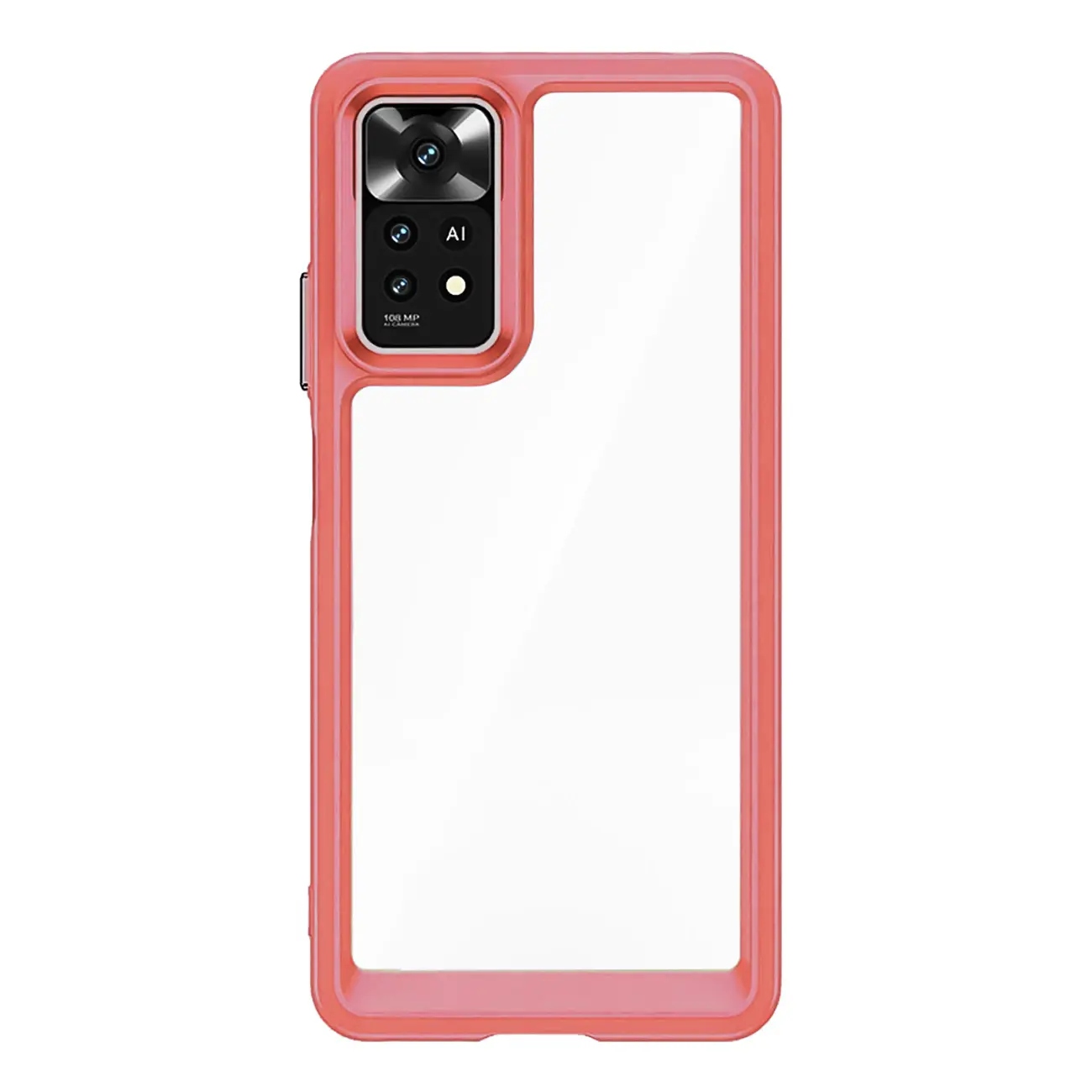 Etui silikonowe Outer Space Case do Xiaomi Poco M4 Pro 5G czerwone Hurtel