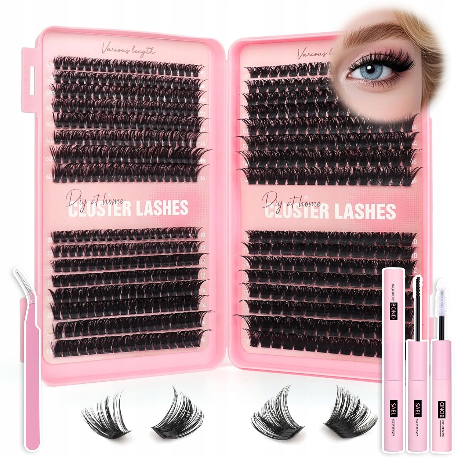 Bondingové řasy Startovací Sada Diy 544 Kupek Bonding Lash Lepidlo