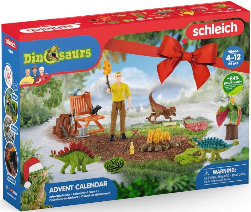 Адвент-календарь Schleich Dinosaurs 98644 2022, фигурки динозавров и аксессуары, от 3 лет