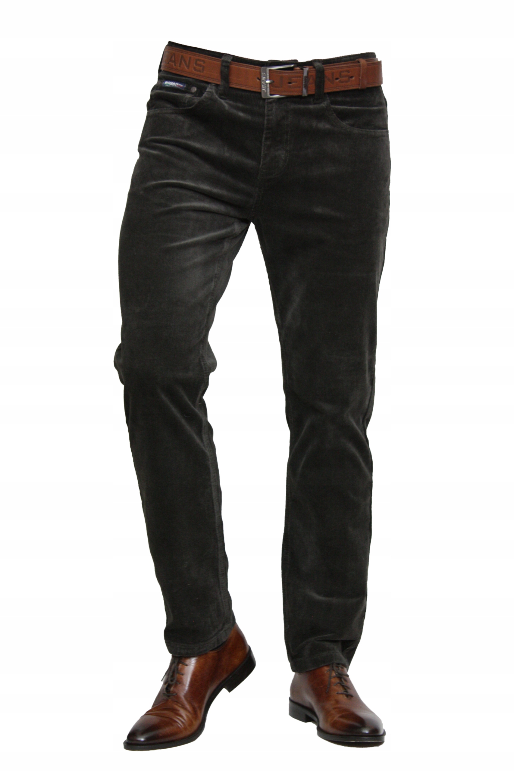 Pánské Šusťákové Kalhoty Hnědé W34 L30 Pas 88-90