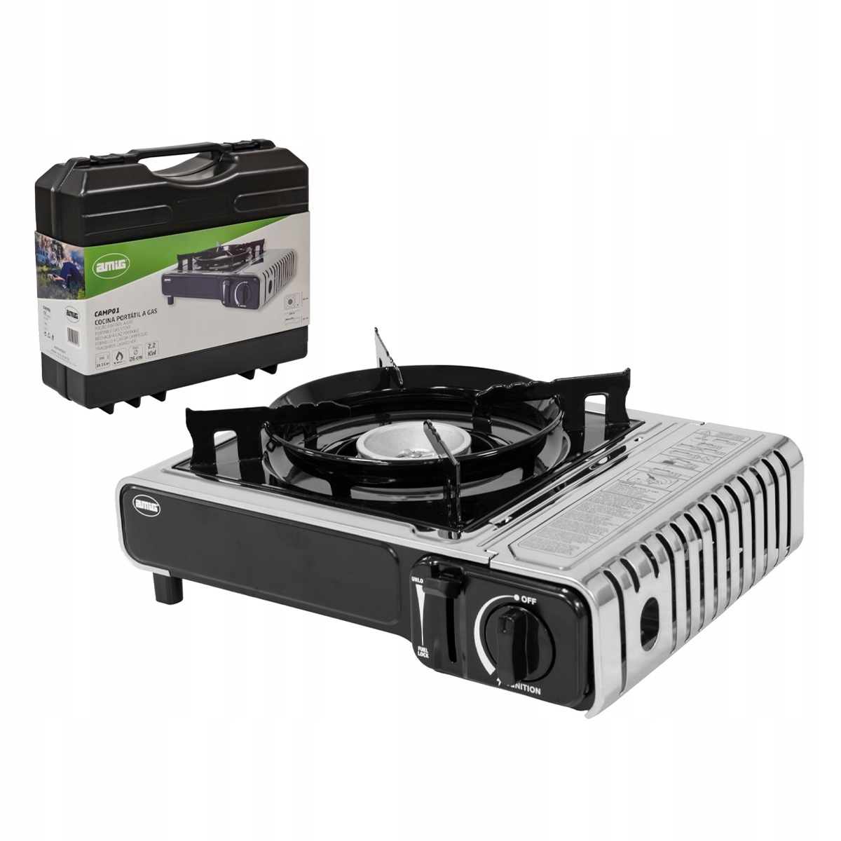 Turistický plynový jednoplotýnkový vařič na plynové kartuše Cp 250