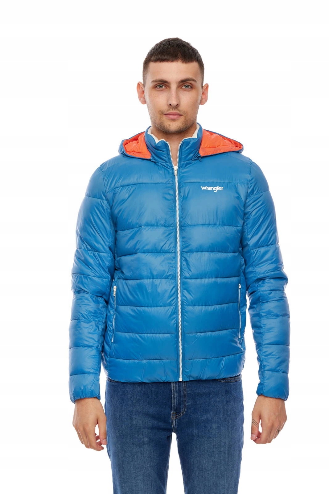 Pánská péřová bunda Wrangler Puffer Jacket Deep Water W4725X4DF L