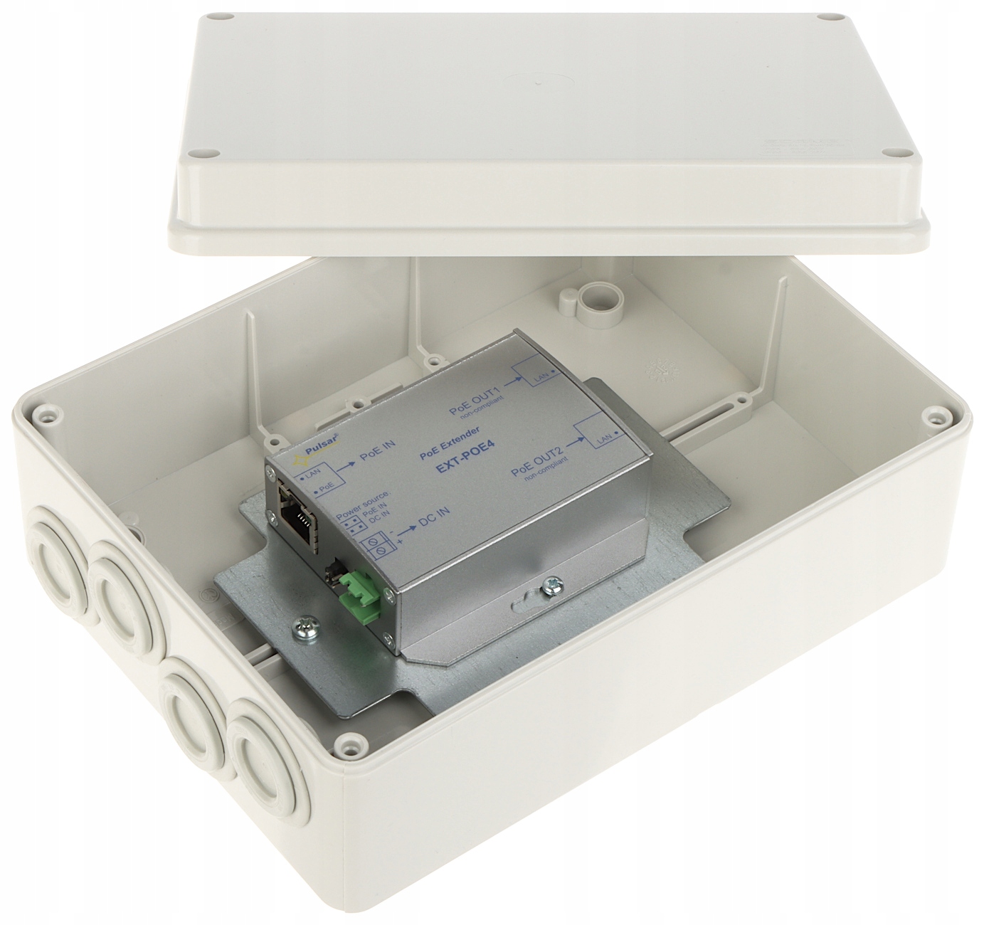 Extender EXT-POE4H V Hermetickém Pouzdře Pulsar