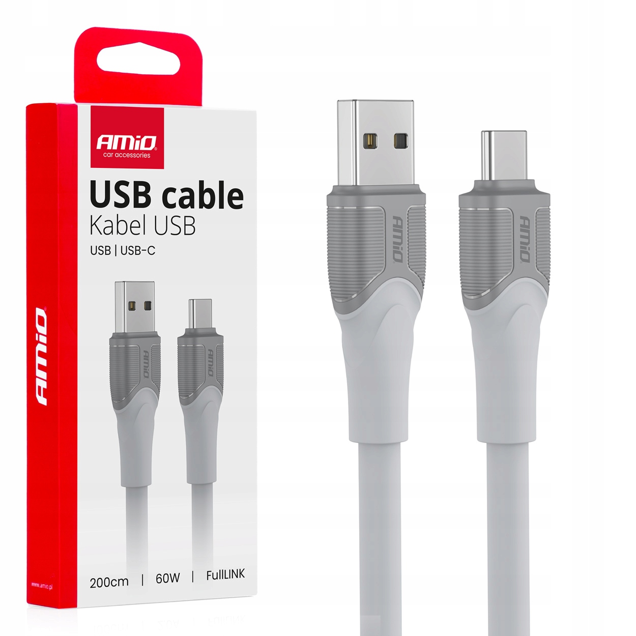 Kabel do ładowania Usb-a Usb-c 60W 200cm FullLINK transmisja danych