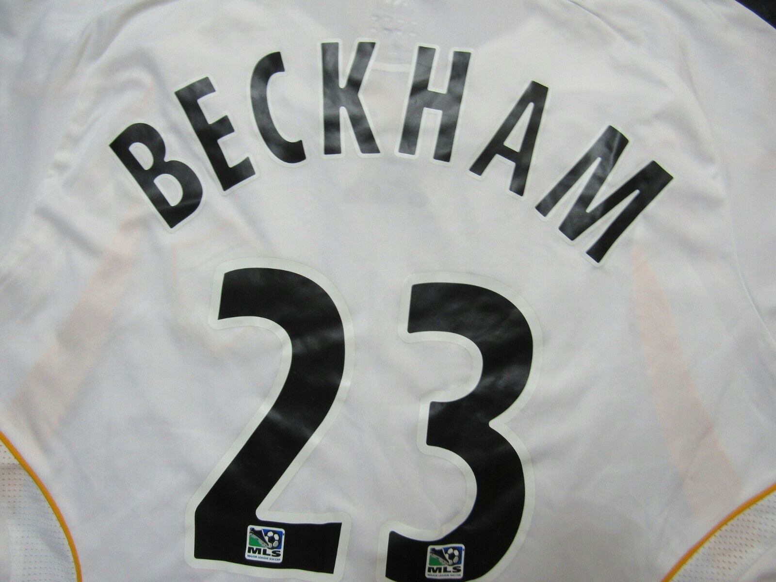David Beckham LOS ANGELES Galaxy ADIDAS 2007-08 /L Materiał dominujący poliester
