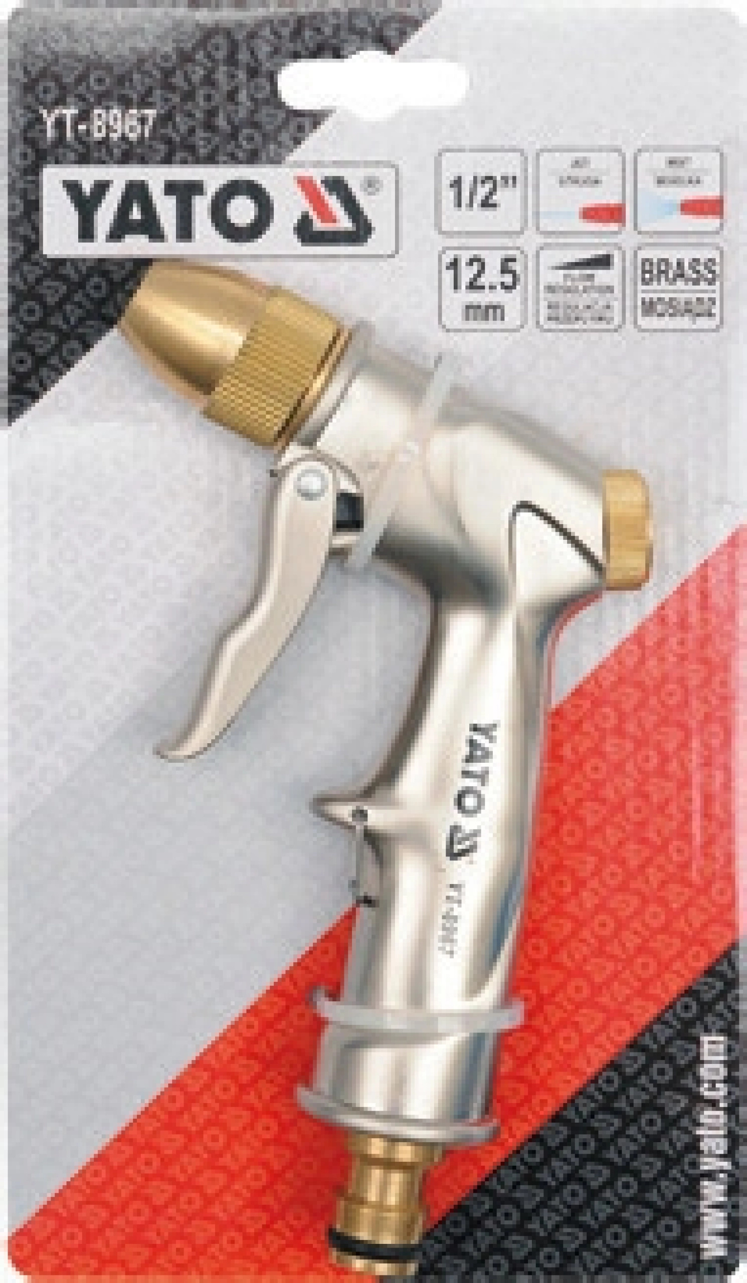 ZRASZACZ PISTOLETOWY METALOWY REGULOWANY 8967 YATO Waga produktu z opakowaniem jednostkowym 0.458 kg