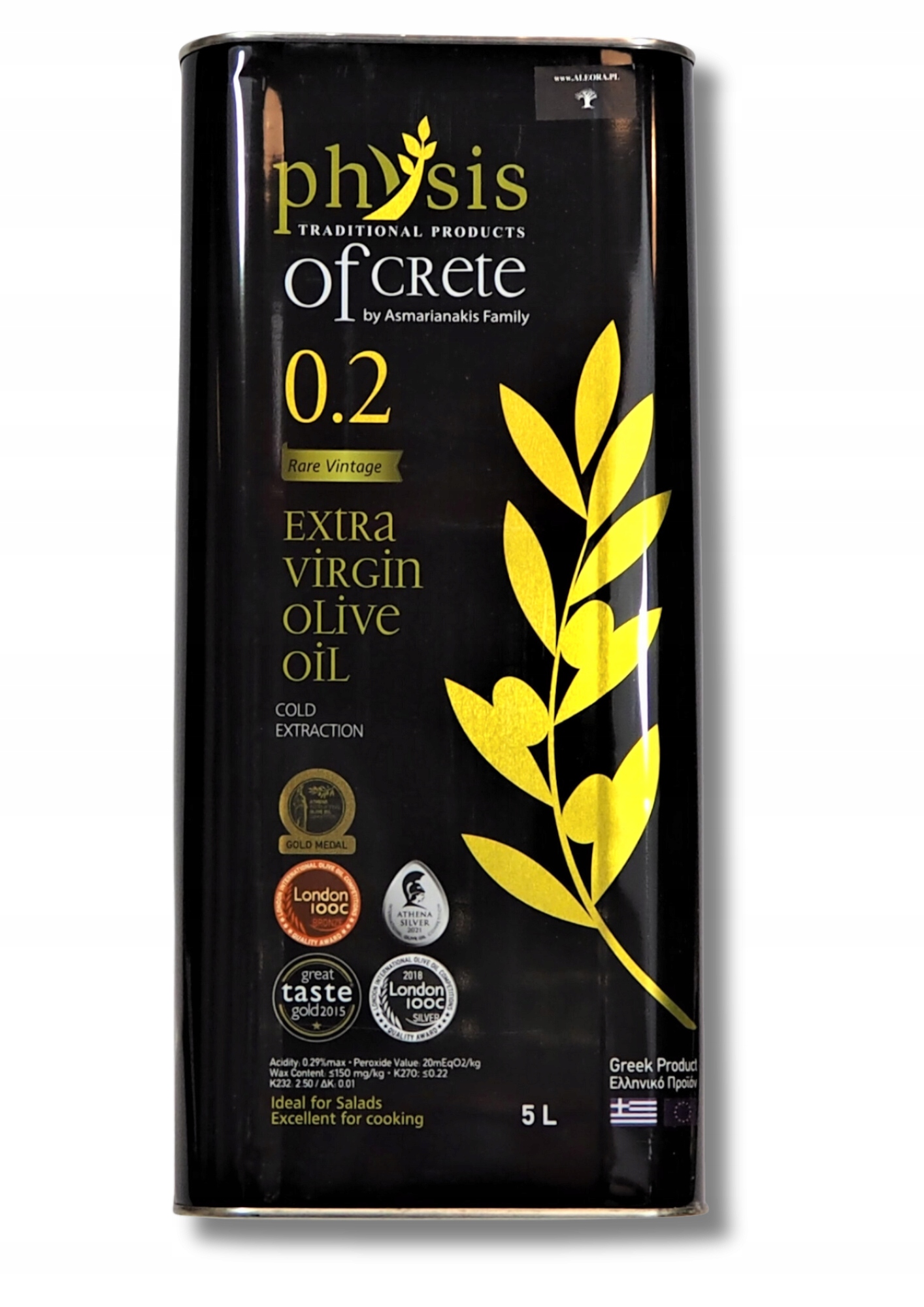 Oliwa Extra Virgin Physis of Crete 5L 0,2%
