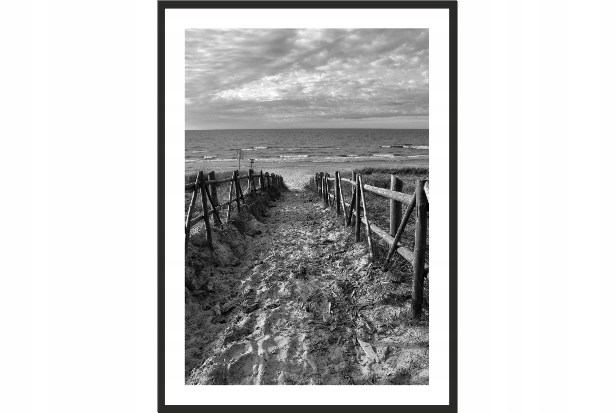 

Obraz plakat 40x30 plaża bałtyk morze czarno białe