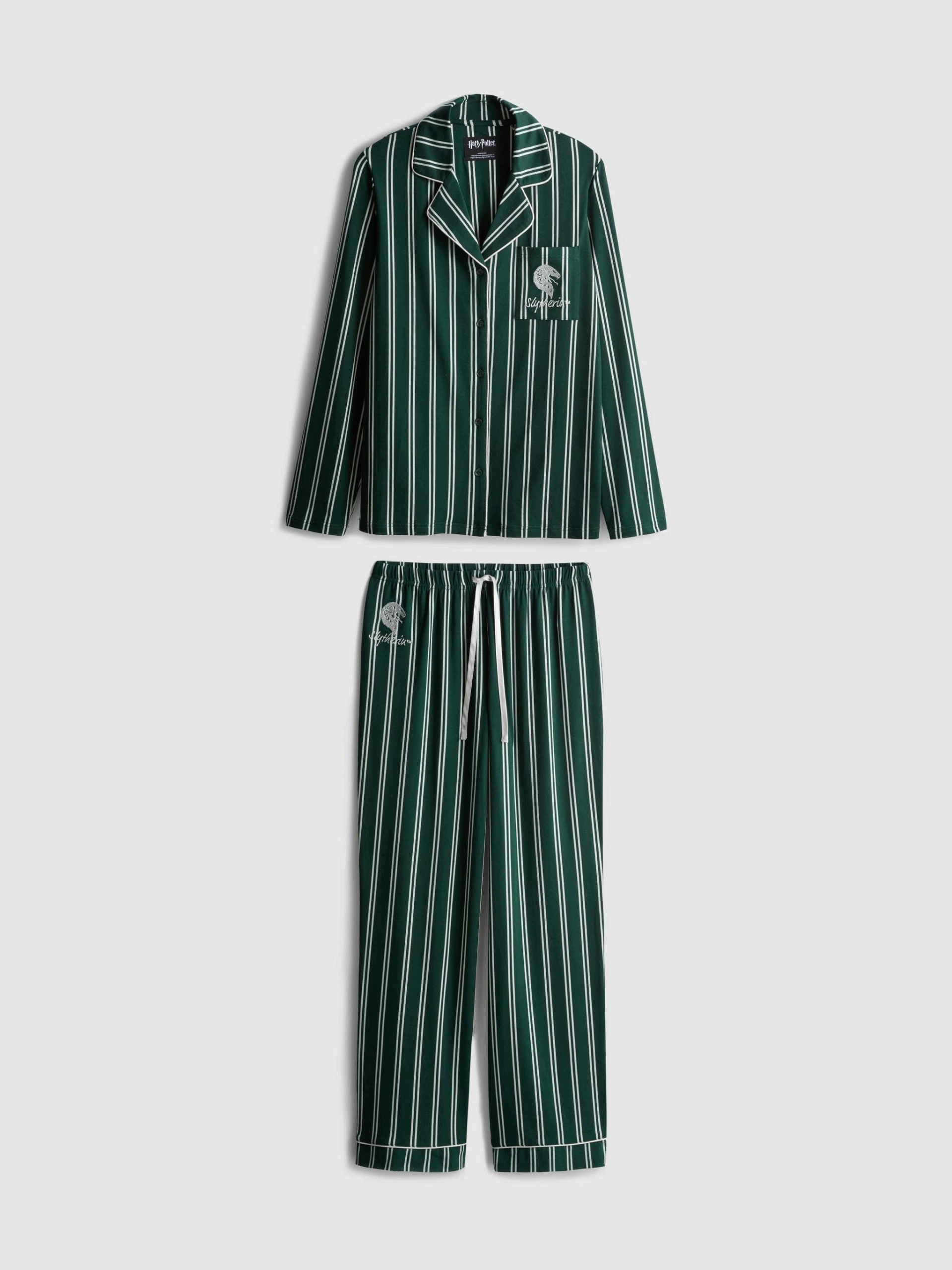 Pyžamo dámské pruhované Zmijozel, Harry Potter Velikost: Xs