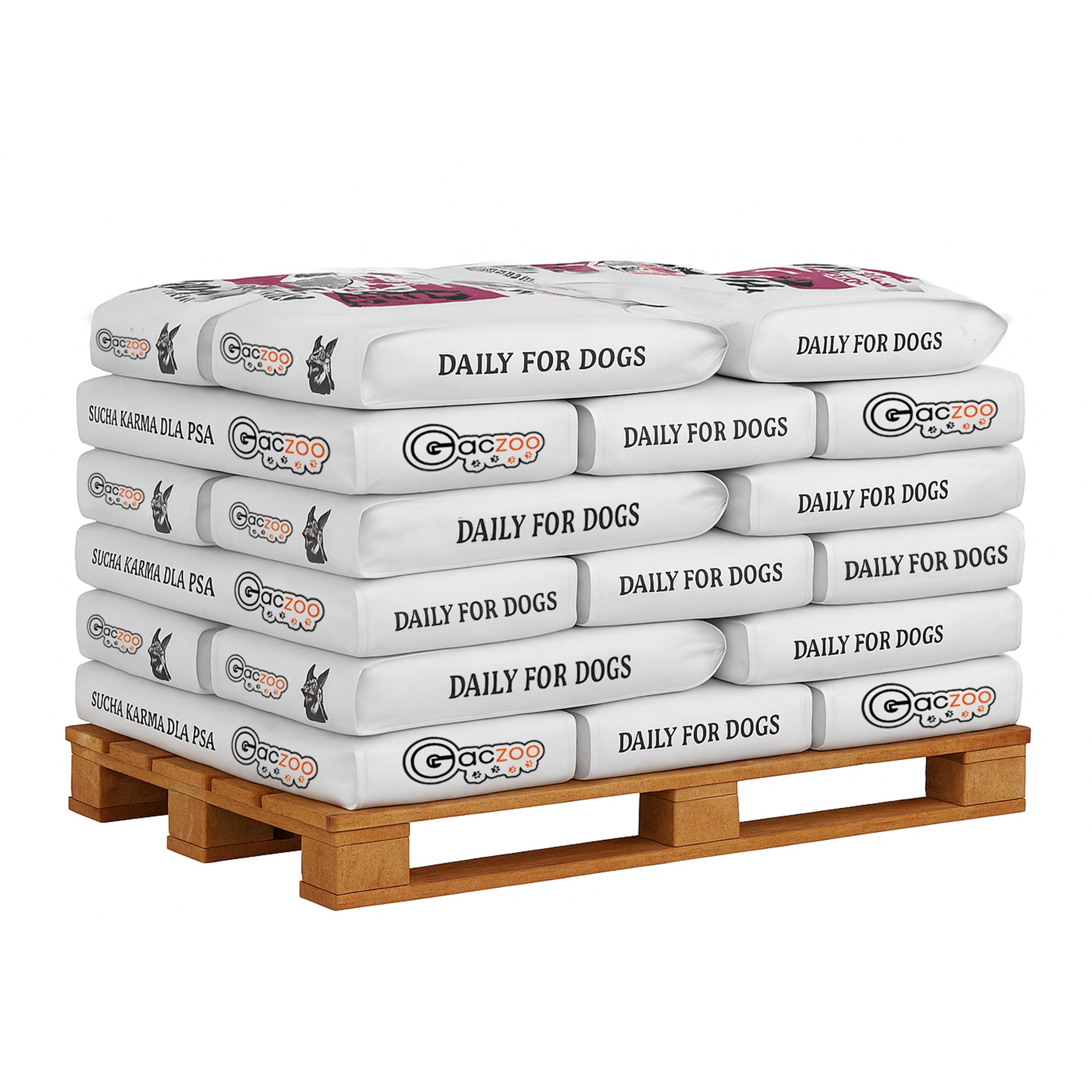 Karma sucha dla psa z Wołowiną Gaczoo Daily 30 x 20 kg Adult Dog Paleta