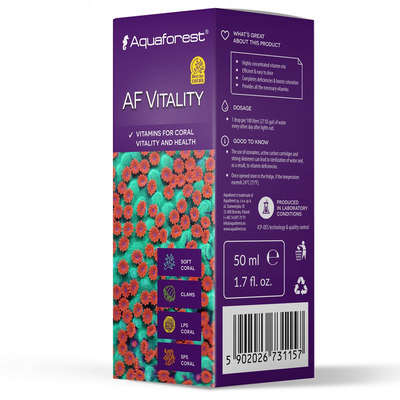 Levně Aquaforest Vitality 50 ML Vitamínu Pro Korály