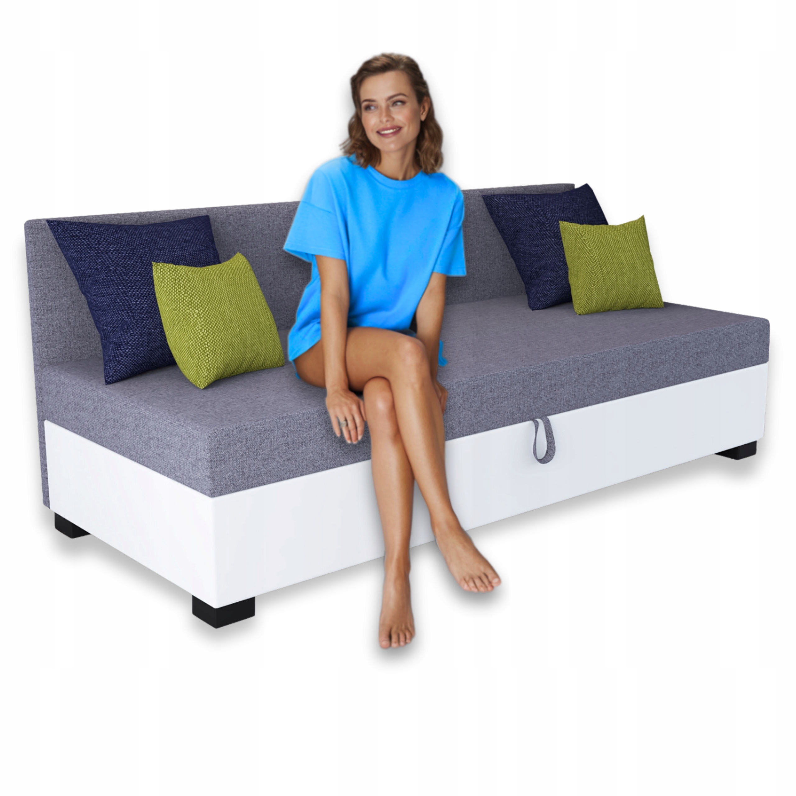 Jednolůžko 120 x 195 cm Čalouněný gauč pro mládež, otevírací