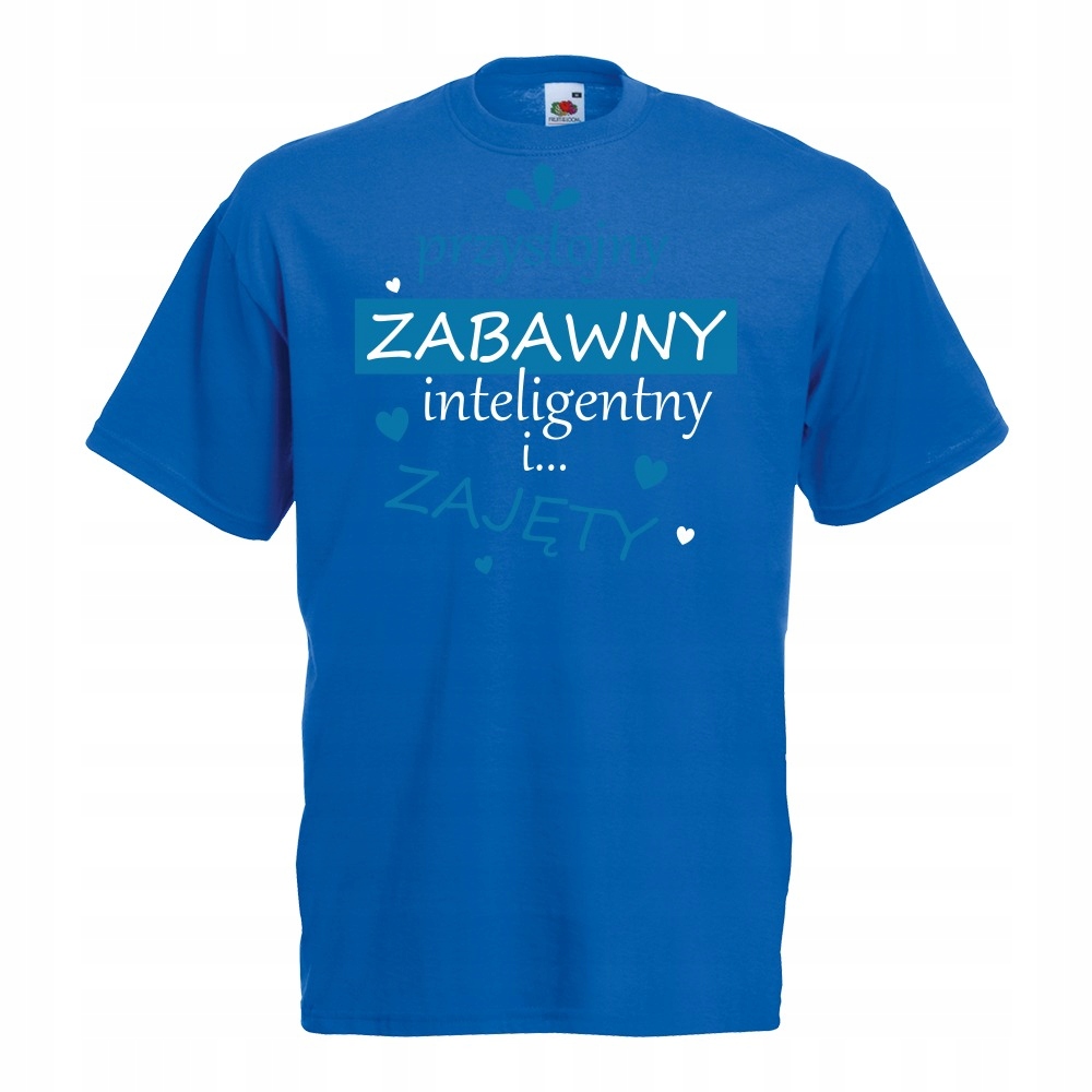 

Koszulka przystojny zabawny zajęty XXL niebieska