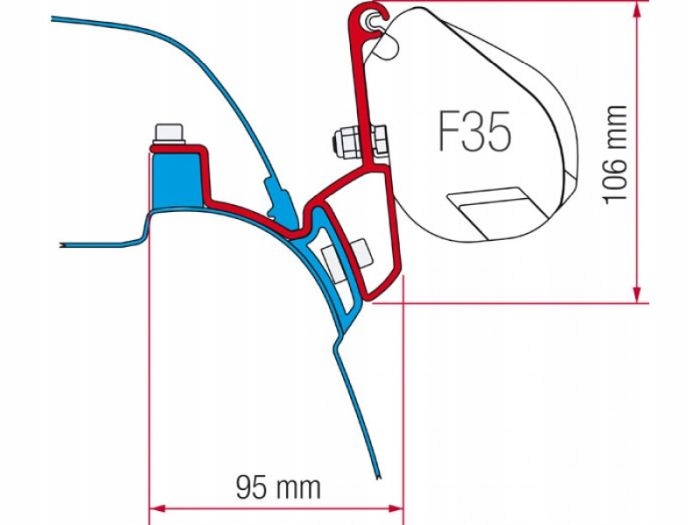 Adapter do markizy VW T5/T6 California Fiamma