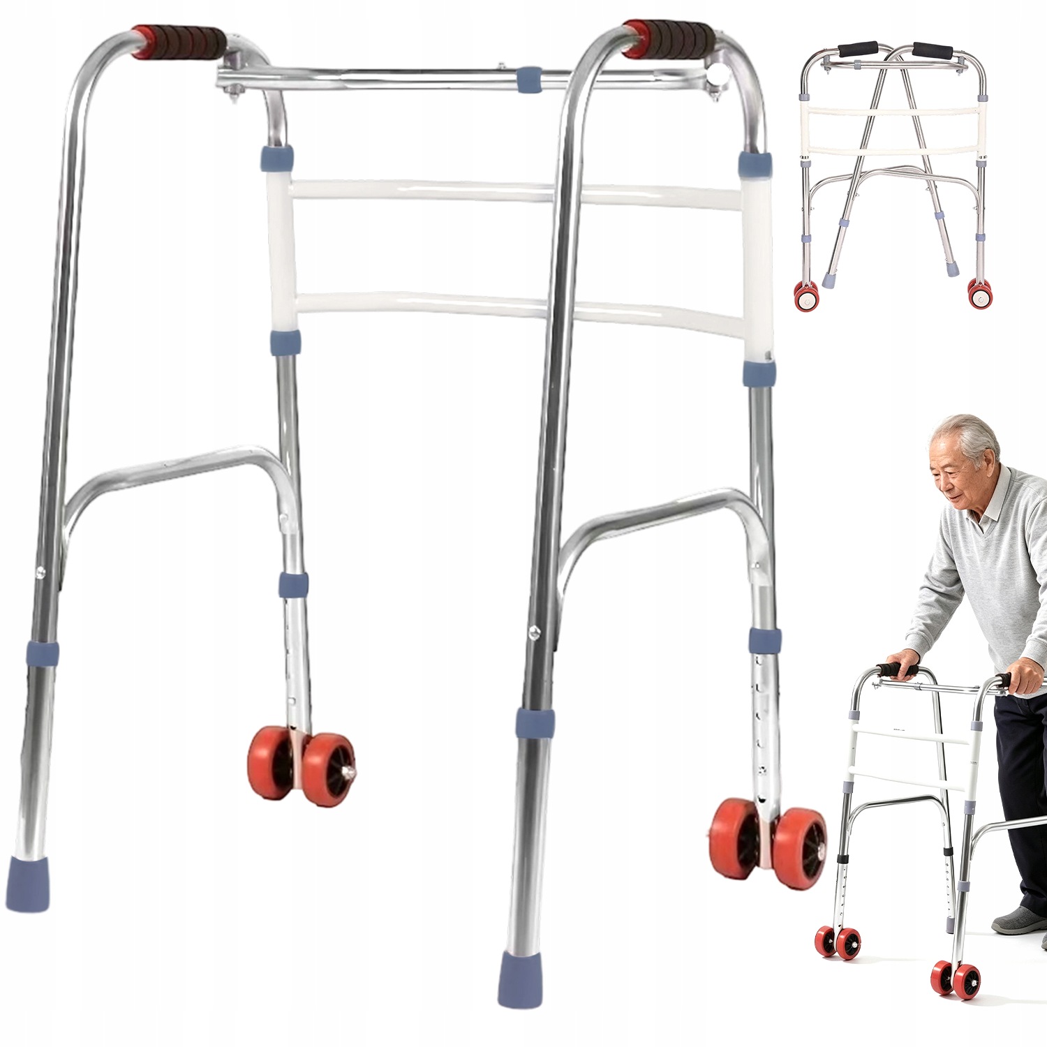 Chodzik Rehabilitacyjny Balkonowy 2W1 Składany Lekki Wielofunkcyjny