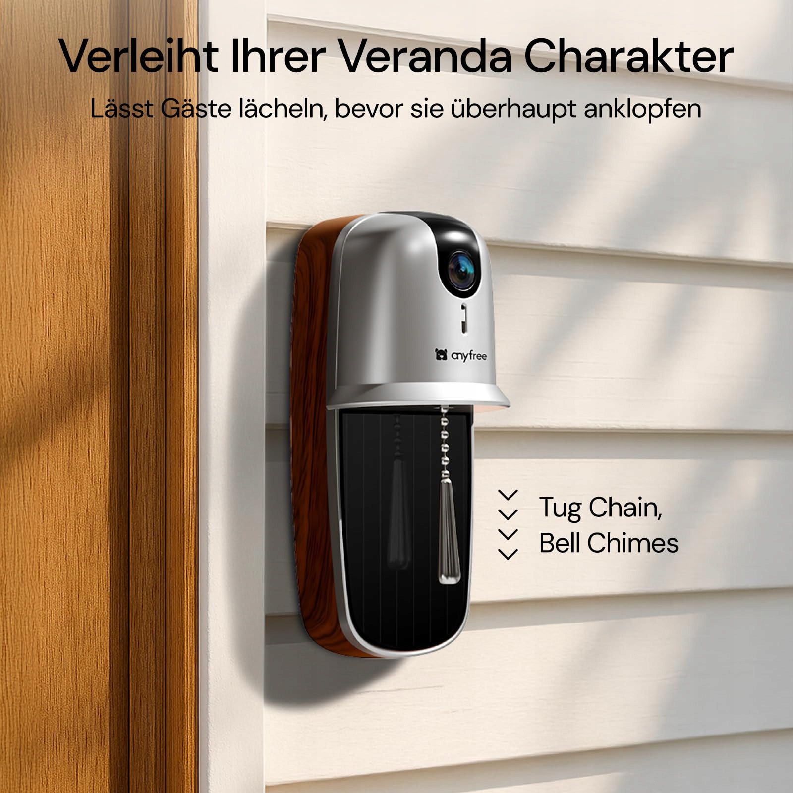 RING Wideodomofon 1080P HDR Bezprzewodowy Z Dzwonkiem WiFi Solar PIR Audio — miniatura 2