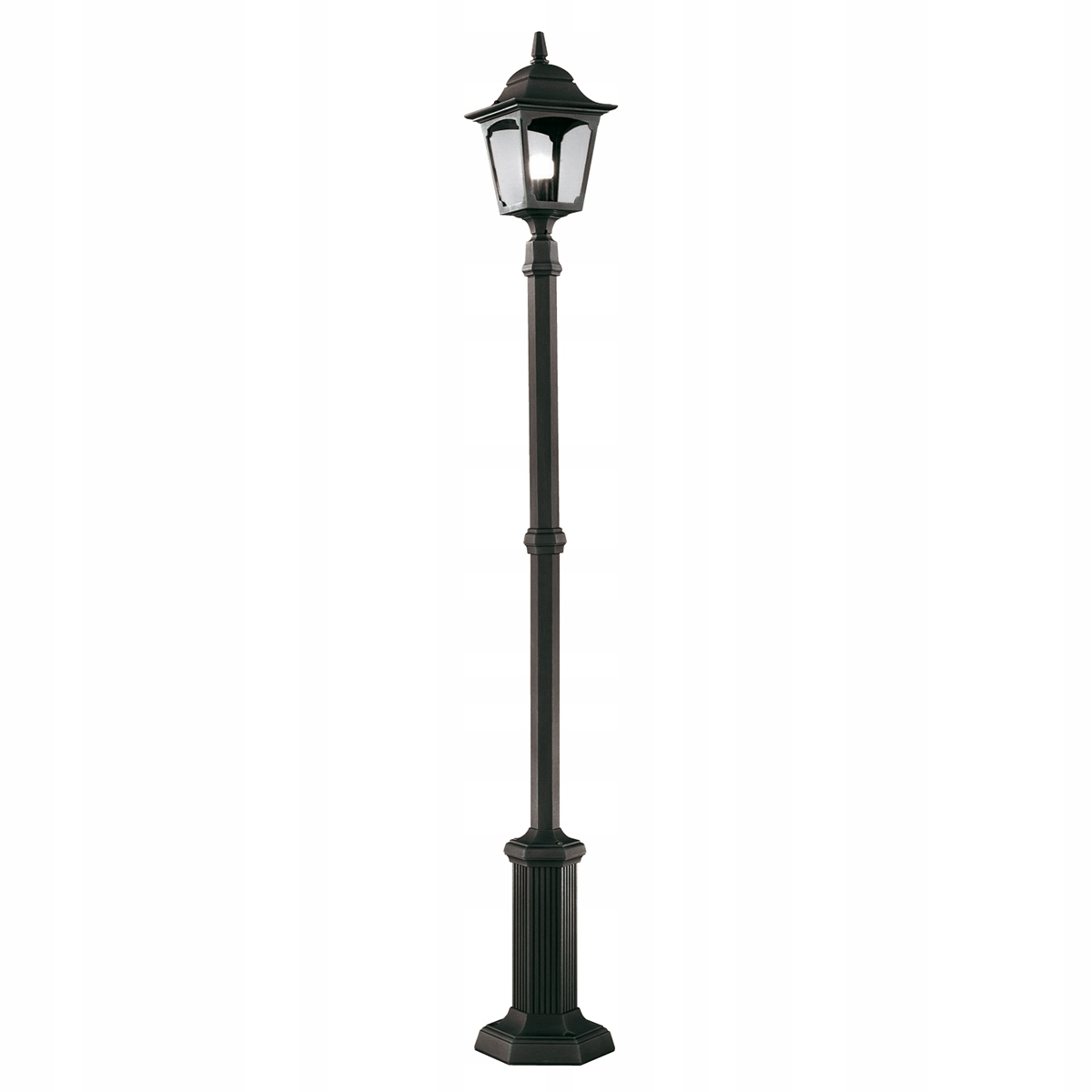 Vonkajšia záhradná lampa tradičná čierna vysoká 200 cm IP44 Elstead