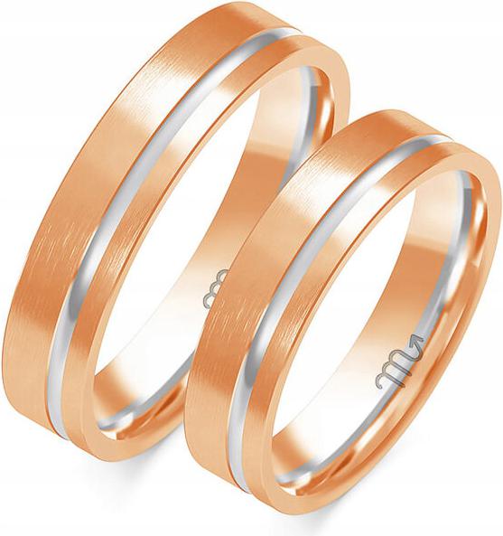 Zlaté snubní prsteny moderní svatba 14K 585 vel. 14 15 16, módní svatební kolekce