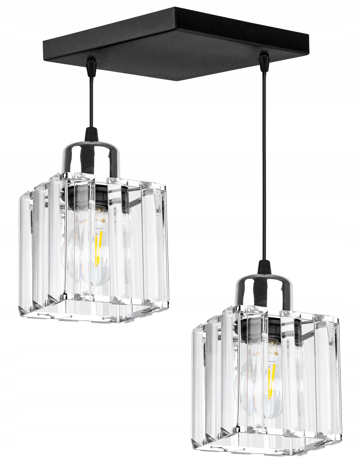 

Lampa Wisząca Sufitowa Żyrandol Szklana Kryształ