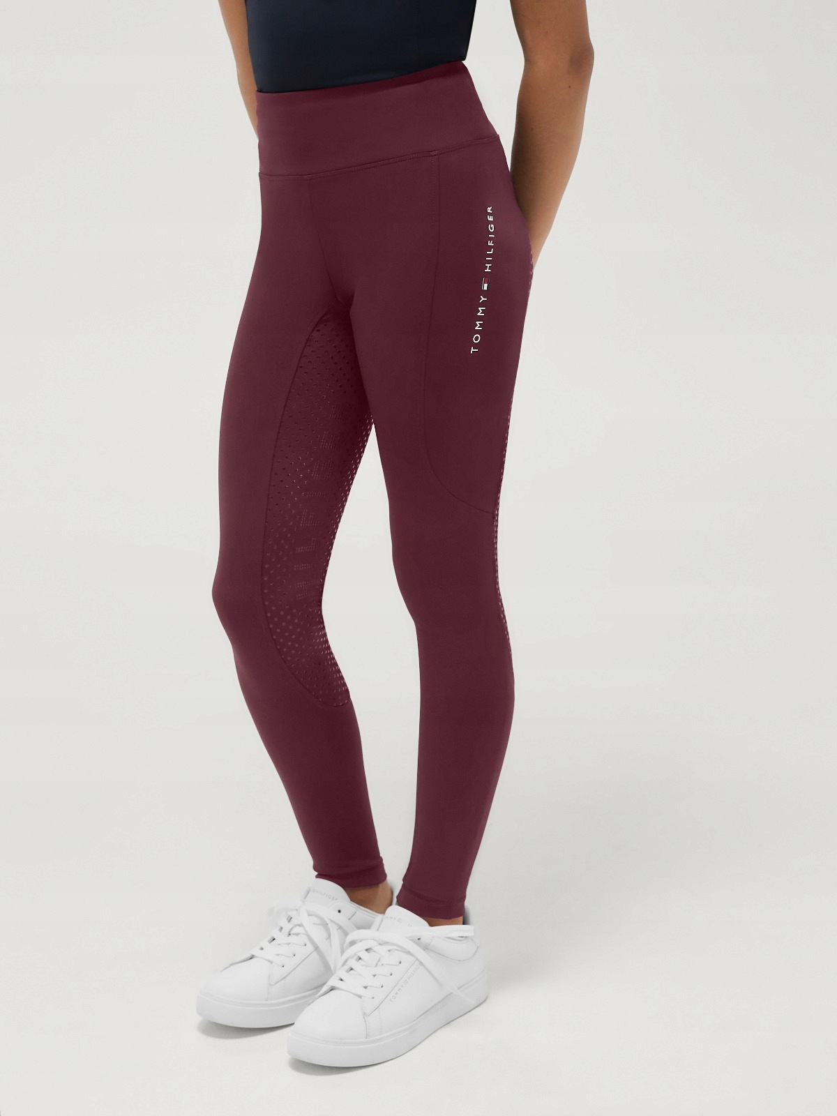 Tommy Hilfiger, Legginsy jeździeckie młodzieżowe Devon, Deep Burgundy 152