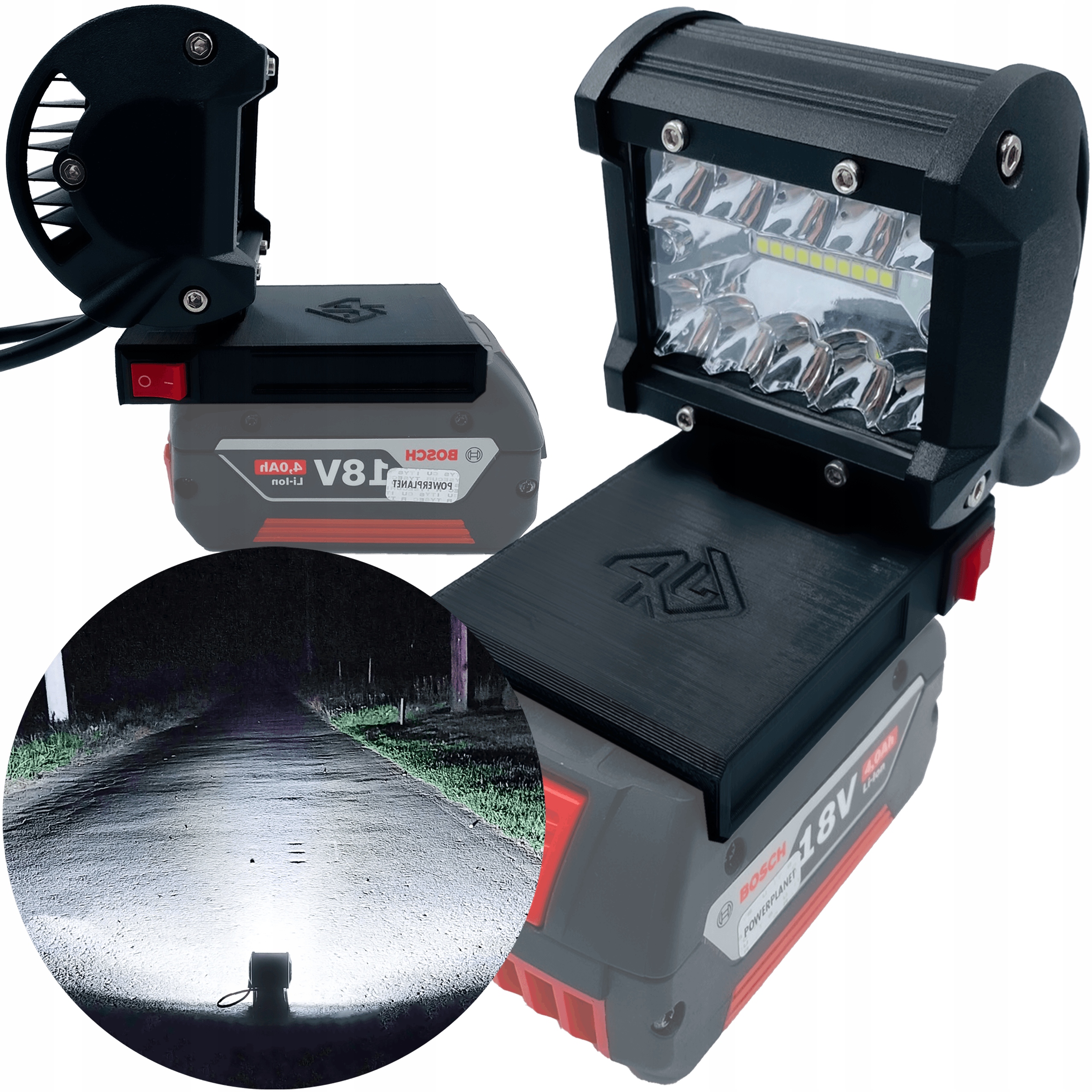 Pracovní Světlo Pro Bosch Pro 18V Halogen Lampička 18V Max