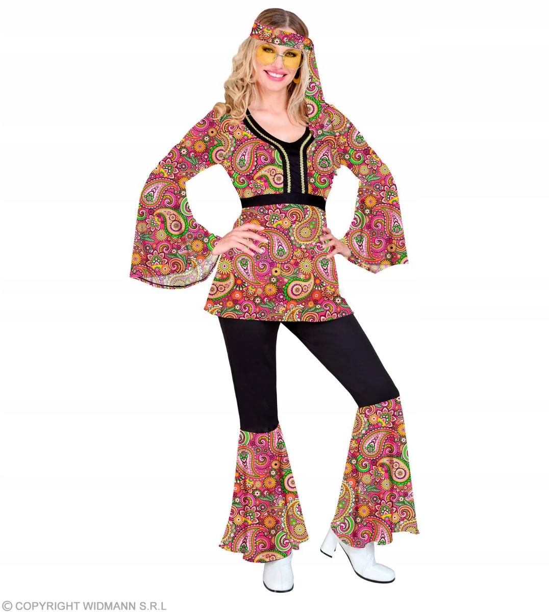 Kostým Hipiski Kostým Hipiska Růžová Léta 60 Převlek Děti Květiny S