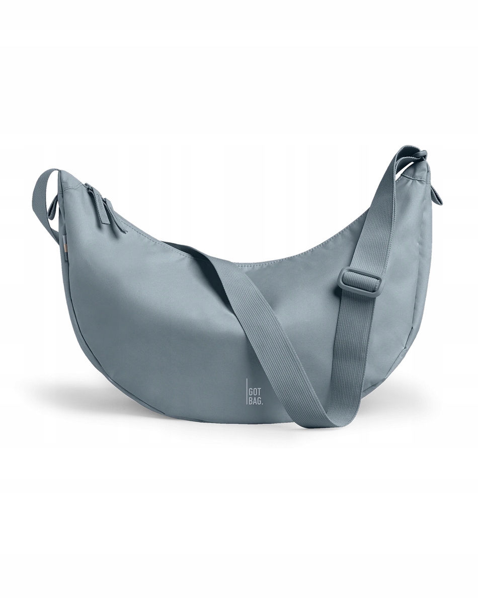 Taška přes rameno Got Bag Moon Bag velká šedá půlměsícová crossbody eko